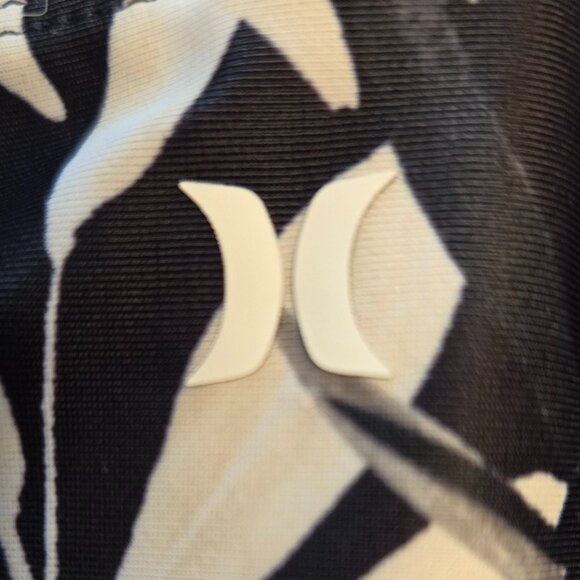 HURLEY BLACK Tropical Floral Print Bikini Women's Size Medium - Picture 6 of 10